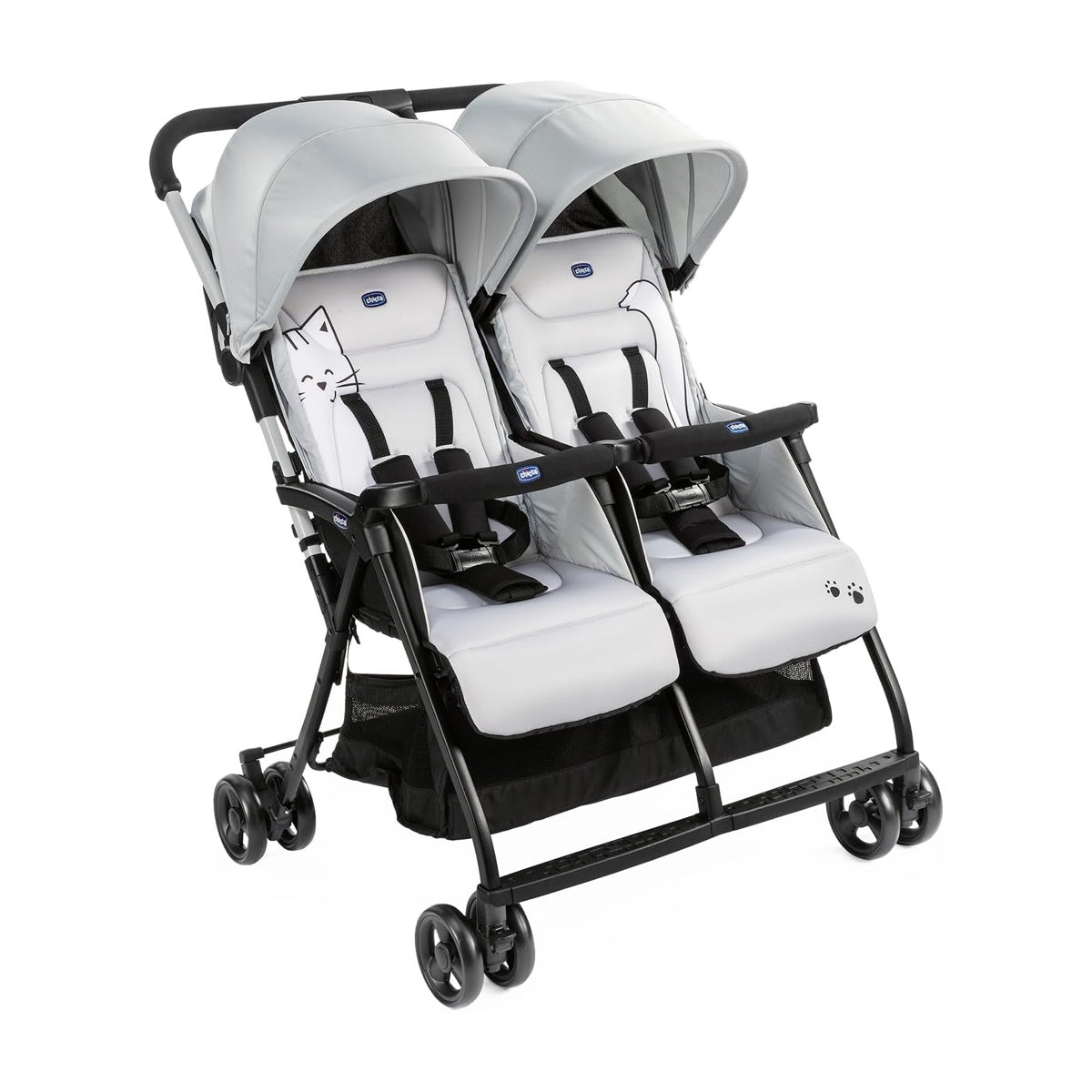 Chicco Ohlala Twin Stroller Silver Cat